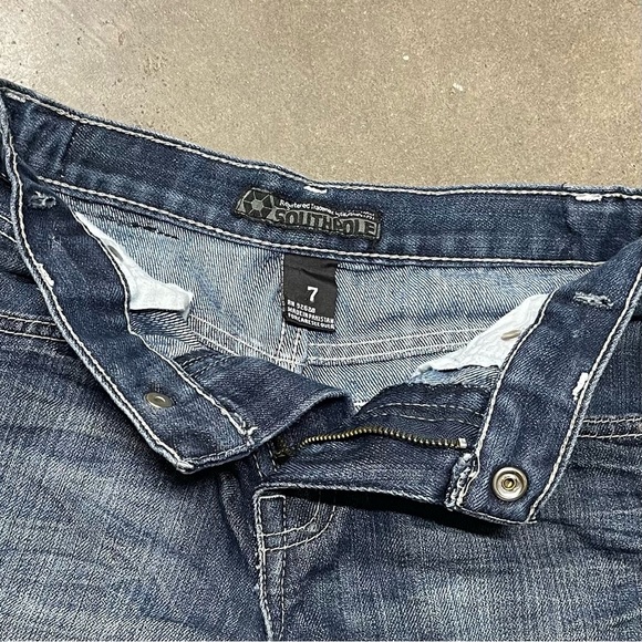 VTG Southpole Shorts Blue Denim Jorts Baggy Skater Y2K - Picture 5 of 10